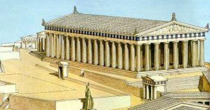 Самый знаменитый храм Греции — Парфенон, посвященный богине Афине-Девственнице В каком веке был построен парфенон